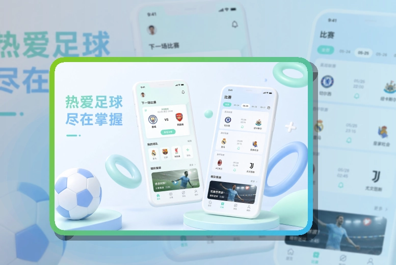 杂志式App介绍 · 直播比分App · 外出查赛更方便界面展示